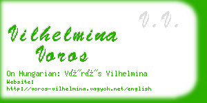 vilhelmina voros business card